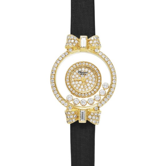 CHOPARD Happy Diamond Ribbon All Diamond 20/5020 diamond Ladies Watches quar... - Picture 1 of 6